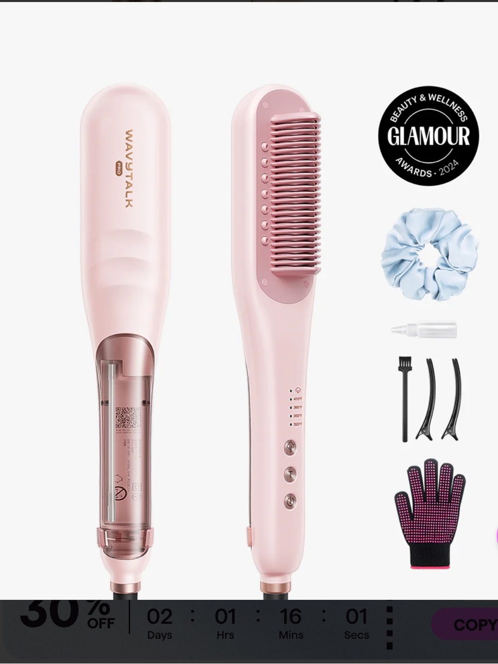 Wavy talk Steamline Pro Steam Straightener Brush